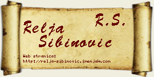 Relja Sibinović vizit kartica